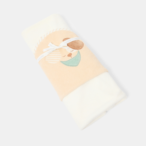 رداء استحمام إسفنجي برسمة كلب، للأطفال حديثي الولادة.